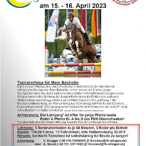 PSK - Springlehrgang RFV mit Marc Bauhofer am 15. - 16. April 2023