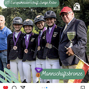 Vielseitigkeits-EM im italienischen Montelibretti beschert Jungen Reitern & Carla Hanser Bronze