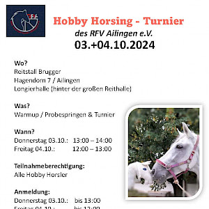 Hobby Horsing - Turnier: Teilnahme möglich für jeder/Mann&Frau - meldet euch an!