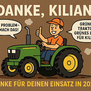 RFVA - Es ist an der Zeit, wir sagen: DANKE, Kilian – unser Held auf dem grünen Traktor!